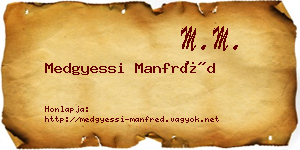 Medgyessi Manfréd névjegykártya